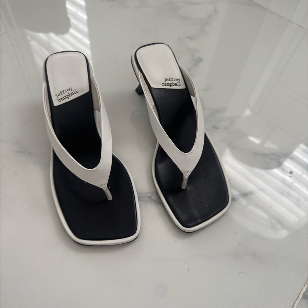 Jeffrey Campbell Black and White Women's Sandals